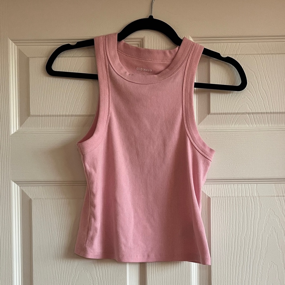 Old Navy Blush Pink Ribbed Tank Top